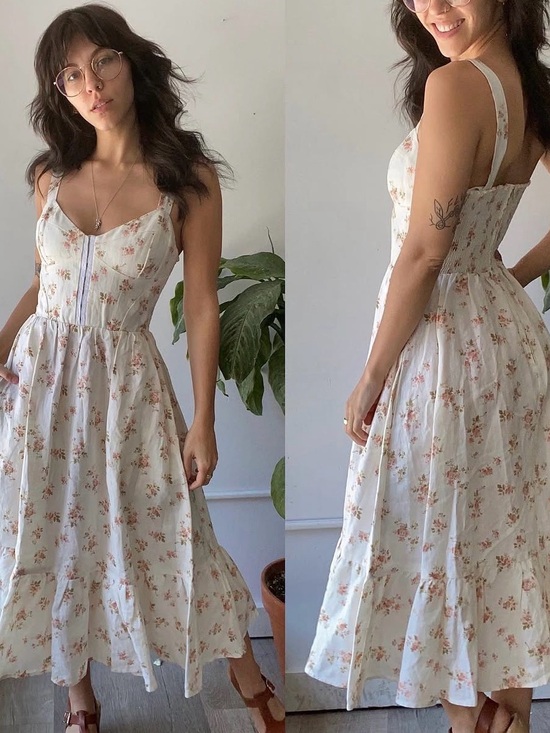 Reformation Dresses & Skirts - Reformation Dolci Bustier Linen midi Dress